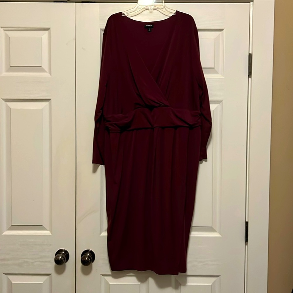 Torrid 3/4 Sleeve Faux Wrap Dress